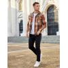imageCOOFANDY Mens Flannel Shirts Long Sleeve Plaid Shirt Jacket Button Down Shirt with PocketsOrange
