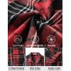 imageCOOFANDY Mens Flannel Shirts Long Sleeve Plaid Shirt Jacket Button Down Shirt with PocketsRed
