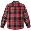 imageCOOFANDY Mens Flannel Shirts Long Sleeve Plaid Shirt Jacket Button Down Shirt with PocketsRed