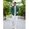 imageCOOFANDY Mens Flannel Shirts Long Sleeve Thermal Button Down Shirt Shacket Lightweight JacketGreen