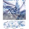 imageCOOFANDY Mens Hawaiian Floral Shirts Short Sleeve Button Down Shirts Tropical Summer Beach ShirtsA Palm Leafwhite Blue