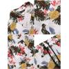 imageCOOFANDY Mens Hawaiian Matching Set Summer Beach 2 Piece Outfits Flower Button Down Shirts and Shorts Vacation OutfitsPineapple Flower