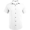 imageCOOFANDY Mens Hawaiian Matching Set Summer Beach 2 Piece Outfits Flower Button Down Shirts and Shorts Vacation OutfitsPure White