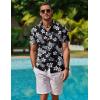 imageCOOFANDY Mens Hawaiian Shirt Short Sleeve Button Down Shirt Tropical Summer Beach ShirtUkuleleblack