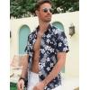 imageCOOFANDY Mens Hawaiian Shirt Short Sleeve Button Down Shirt Tropical Summer Beach ShirtUkuleleblack