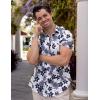 imageCOOFANDY Mens Hawaiian Shirt Short Sleeve Button Down Shirt Tropical Summer Beach ShirtUkulelewhite