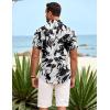 imageCOOFANDY Mens Hawaiian Shirt Short Sleeve Button Down Shirts Tropical Summer Beach Shirts Casual Floral Aloha ShirtsBlack