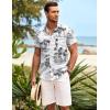 imageCOOFANDY Mens Hawaiian Shirt Short Sleeve Button Down Shirts Tropical Summer Beach Shirts Casual Floral Aloha ShirtsBlack Treewhite