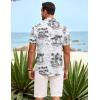 imageCOOFANDY Mens Hawaiian Shirt Short Sleeve Button Down Shirts Tropical Summer Beach Shirts Casual Floral Aloha ShirtsBlack Treewhite