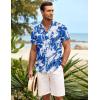 imageCOOFANDY Mens Hawaiian Shirt Short Sleeve Button Down Shirts Tropical Summer Beach Shirts Casual Floral Aloha ShirtsBlue