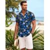 imageCOOFANDY Mens Hawaiian Shirt Short Sleeve Button Down Shirts Tropical Summer Beach Shirts Casual Floral Aloha ShirtsBlue Coconut Palm