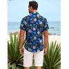 imageCOOFANDY Mens Hawaiian Shirt Short Sleeve Button Down Shirts Tropical Summer Beach Shirts Casual Floral Aloha ShirtsBlue Coconut Palm