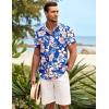 imageCOOFANDY Mens Hawaiian Shirt Short Sleeve Button Down Shirts Tropical Summer Beach Shirts Casual Floral Aloha ShirtsBlue Floral