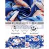 imageCOOFANDY Mens Hawaiian Shirt Short Sleeve Button Down Shirts Tropical Summer Beach Shirts Casual Floral Aloha ShirtsBlue Floral
