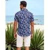 imageCOOFANDY Mens Hawaiian Shirt Short Sleeve Button Down Shirts Tropical Summer Beach Shirts Casual Floral Aloha ShirtsBlue White Flower