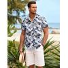 imageCOOFANDY Mens Hawaiian Shirt Short Sleeve Button Down Shirts Tropical Summer Beach Shirts Casual Floral Aloha ShirtsCoconut Palm