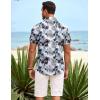 imageCOOFANDY Mens Hawaiian Shirt Short Sleeve Button Down Shirts Tropical Summer Beach Shirts Casual Floral Aloha ShirtsCoconut Palm