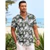 imageCOOFANDY Mens Hawaiian Shirt Short Sleeve Button Down Shirts Tropical Summer Beach Shirts Casual Floral Aloha ShirtsGreen Floral