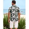 imageCOOFANDY Mens Hawaiian Shirt Short Sleeve Button Down Shirts Tropical Summer Beach Shirts Casual Floral Aloha ShirtsGreen Floral