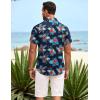 imageCOOFANDY Mens Hawaiian Shirt Short Sleeve Button Down Shirts Tropical Summer Beach Shirts Casual Floral Aloha ShirtsNavyred Flower