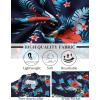 imageCOOFANDY Mens Hawaiian Shirt Short Sleeve Button Down Shirts Tropical Summer Beach Shirts Casual Floral Aloha ShirtsNavyred Flower