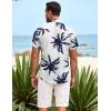 imageCOOFANDY Mens Hawaiian Shirt Short Sleeve Button Down Shirts Tropical Summer Beach Shirts Casual Floral Aloha ShirtsPalm Tree