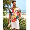 imageCOOFANDY Mens Hawaiian Shirt Short Sleeve Button Down Shirts Tropical Summer Beach Shirts Casual Floral Aloha ShirtsWhite Floralleaves