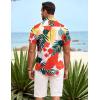 imageCOOFANDY Mens Hawaiian Shirt Short Sleeve Button Down Shirts Tropical Summer Beach Shirts Casual Floral Aloha ShirtsWhite Floralleaves