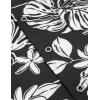 imageCOOFANDY Mens Hawaiian Tropical Shirt Short Sleeve Casual Button Down Floral Summer Beach Shirts with PocketBblack Leaves