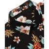 imageCOOFANDY Mens Hawaiian Tropical Shirt Short Sleeve Casual Button Down Floral Summer Beach Shirts with PocketBlack