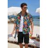imageCOOFANDY Mens Hawaiian Tropical Shirt Short Sleeve Casual Button Down Floral Summer Beach Shirts with PocketBlack Flowers