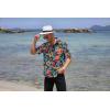 imageCOOFANDY Mens Hawaiian Tropical Shirt Short Sleeve Casual Button Down Floral Summer Beach Shirts with PocketBlack Flowers