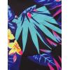 imageCOOFANDY Mens Hawaiian Tropical Shirt Short Sleeve Casual Button Down Floral Summer Beach Shirts with PocketBlack Leaf  Flower