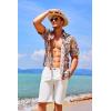 imageCOOFANDY Mens Hawaiian Tropical Shirt Short Sleeve Casual Button Down Floral Summer Beach Shirts with PocketBlack Sunflower