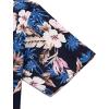 imageCOOFANDY Mens Hawaiian Tropical Shirt Short Sleeve Casual Button Down Floral Summer Beach Shirts with PocketBlue