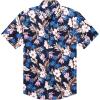 imageCOOFANDY Mens Hawaiian Tropical Shirt Short Sleeve Casual Button Down Floral Summer Beach Shirts with PocketBlue