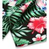 imageCOOFANDY Mens Hawaiian Tropical Shirt Short Sleeve Casual Button Down Floral Summer Beach Shirts with PocketGreen Floral