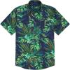imageCOOFANDY Mens Hawaiian Tropical Shirt Short Sleeve Casual Button Down Floral Summer Beach Shirts with PocketGreen Leaves
