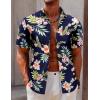 imageCOOFANDY Mens Hawaiian Tropical Shirt Short Sleeve Casual Button Down Floral Summer Beach Shirts with PocketPink Floral