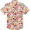 imageCOOFANDY Mens Hawaiian Tropical Shirt Short Sleeve Casual Button Down Floral Summer Beach Shirts with PocketSunflower