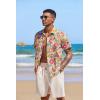 imageCOOFANDY Mens Hawaiian Tropical Shirt Short Sleeve Casual Button Down Floral Summer Beach Shirts with PocketSunflower