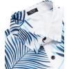 imageCOOFANDY Mens Hawaiian Tropical Shirt Short Sleeve Casual Button Down Floral Summer Beach Shirts with PocketWhite Palm Leaves
