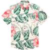 imageCOOFANDY Mens Hawaiian Tropical Shirt Short Sleeve Casual Button Down Floral Summer Beach Shirts with PocketWleaf  Flower