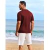 imageCOOFANDY Mens Knit Shirts Short Sleeve Casual Button Down Polo Shirt Summer Beach Vacation ShirtsWine Red