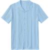 imageCOOFANDY Mens Knit Shirts Vintage Short Sleeve Button Down Shirt Casual Summer Beach ShirtLight Blue