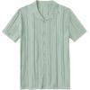 imageCOOFANDY Mens Knit Shirts Vintage Short Sleeve Button Down Shirt Casual Summer Beach ShirtLight Green
