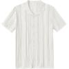 imageCOOFANDY Mens Knit Shirts Vintage Short Sleeve Button Down Shirt Casual Summer Beach ShirtWhite