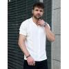 imageCOOFANDY Mens Knit Shirts Vintage Short Sleeve Button Down Shirt Casual Summer Beach ShirtWhite