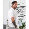 imageCOOFANDY Mens Knit Shirts Vintage Short Sleeve Button Down Shirt Casual Summer Beach ShirtWhite