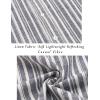 imageCOOFANDY Mens Linen Casual Short Sleeve Shirt Button Down Summer Beach ShirtsStripeirregular Grey